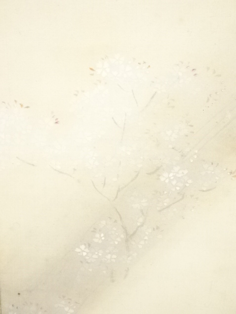 道具 ] - 道具 伊藤古仙筆 桜吹雪 肉筆絹本掛軸（保護箱）□z | ネット